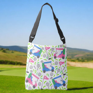 Pink Blue Green Golf Crossbody Bag