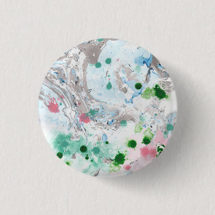 Pink Blue Green White Colours Template Modern 3 Cm Round Badge