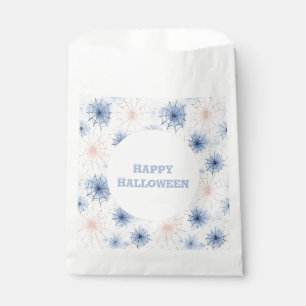 Pink Blue Halloween Spider Webs Favour Bags