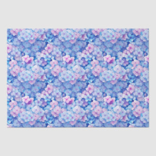 Pink Blue Hydrangeas Floral in Bloom  Tissue Paper
