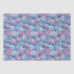 Pink Blue Hydrangeas Floral in Bloom  Tissue Paper