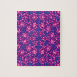 Pink & Blue Kaleidoscope Gradient Jigsaw Puzzle