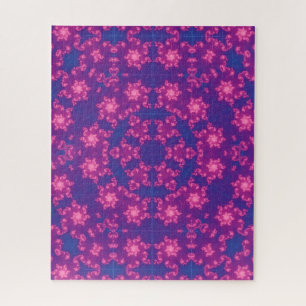 Pink & Blue Kaleidoscope Gradient Jigsaw Puzzle