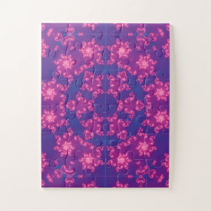 Pink & Blue Kaleidoscope Gradient Jigsaw Puzzle