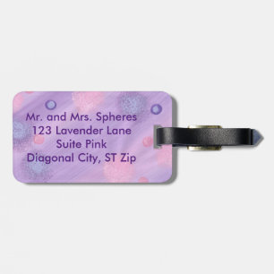 Pink Blue Lavender Spheres Luggage Tags