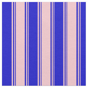 Pink & Blue Lined Pattern Fabric