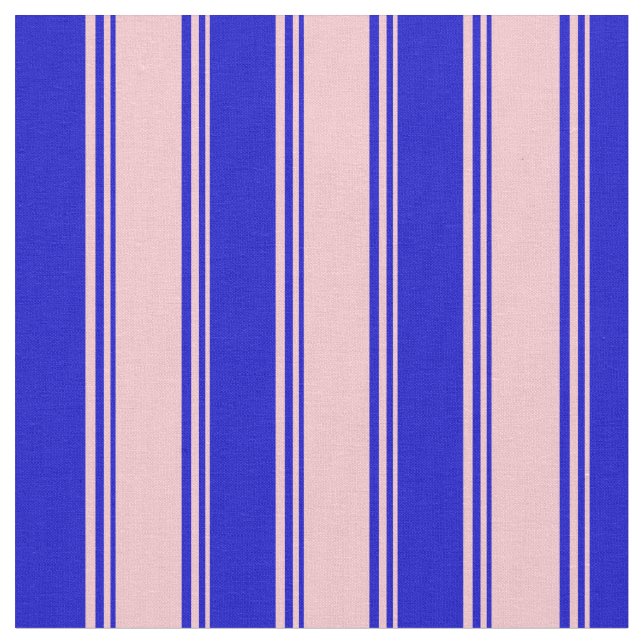 Pink & Blue Lined Pattern Fabric (Close Up)