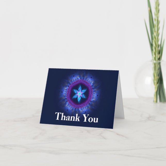 Pink-Blue MagenThank You Thank You Card (Front)