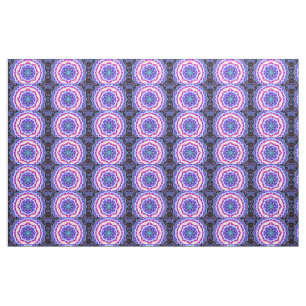 pink blue mandala pattern fabric