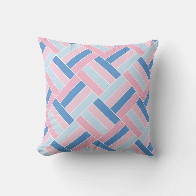 Pink & Blue Mosaic Cushion (Front)