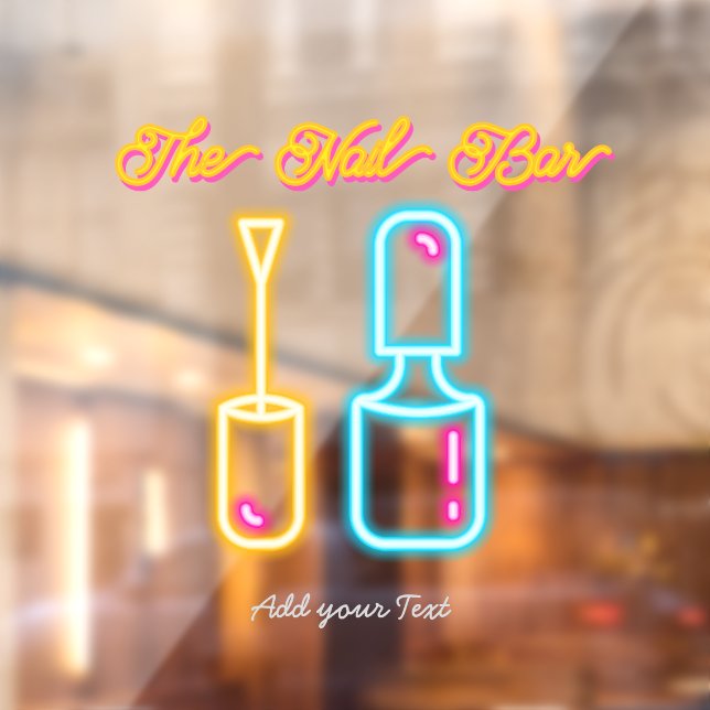 Pink & Blue Neon Nail Bar Glow Aesthetic Sign (Sheet 2)