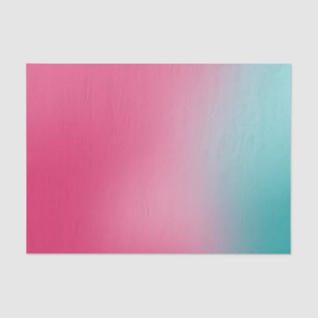 Pink Blue Ombre Gradient Blur Abstract Design Tissue Paper (Front)
