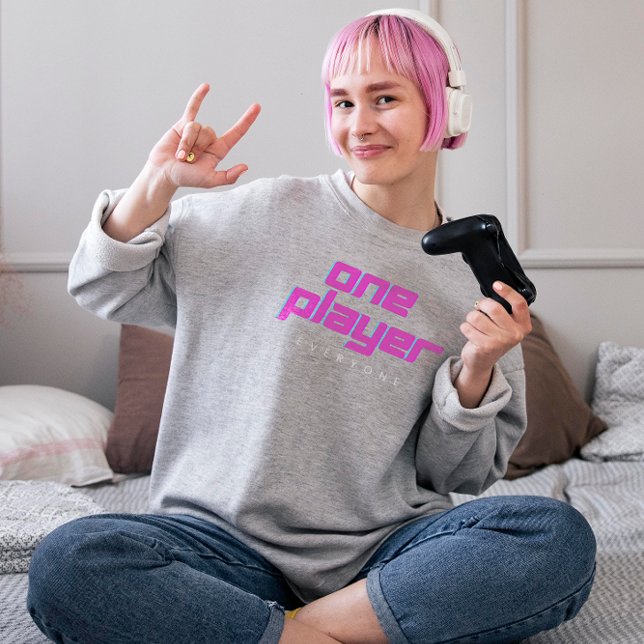 Pink & Blue One Player Long Sleeve T-Shirt (Creator Uploaded)