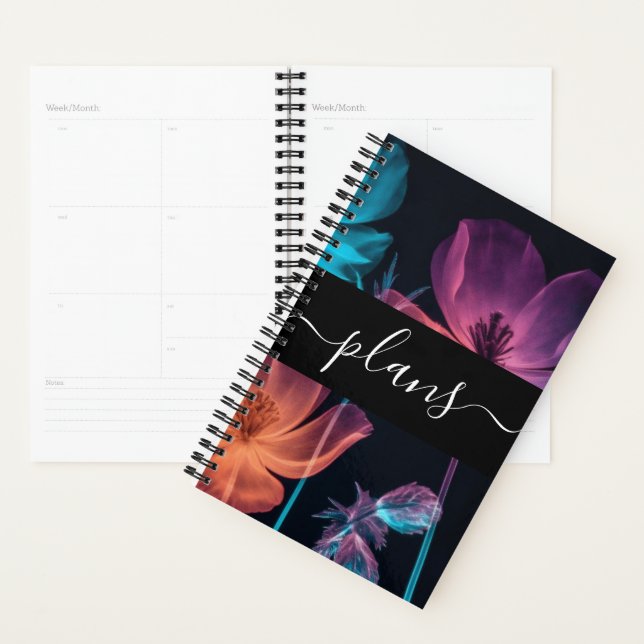 Pink Blue Orange X-Ray Flowers Wedding Planner (Display)