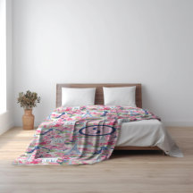 Pink & Blue Paris Patterned Monogram