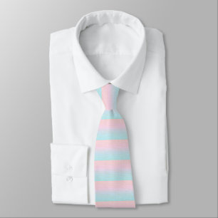 Pink Blue Pastel Gradient with Gold Lines Pattern Tie