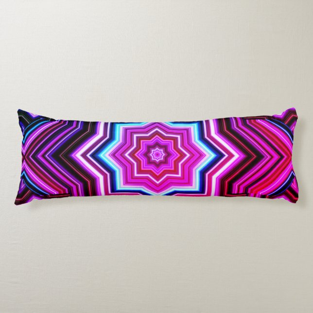 Pink & Blue Pattern Body Pillow (Front)