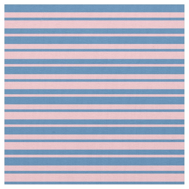 Pink & Blue Pattern of Stripes Fabric (Close Up)