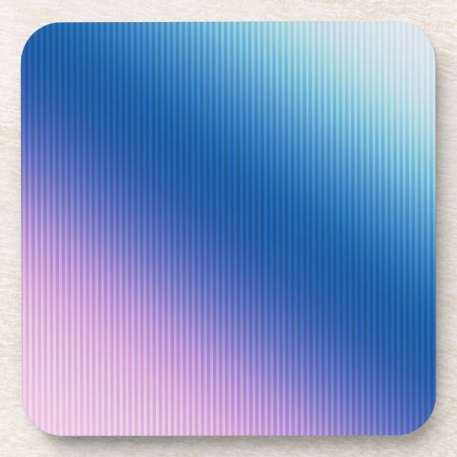 Pink-blue , pink , stripes , ombre , pink gradient coaster (Front)