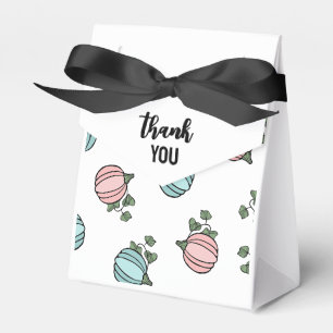 Pink & Blue Pumpkins Gender Reveal Thank You Favour Box
