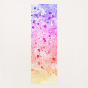 Pink Blue Purple Green Modern Colourful Abstract Yoga Mat