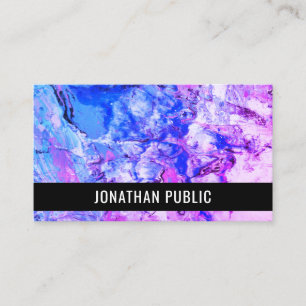 Pink Blue Purple Modern Abstract Art Elegant Business Card
