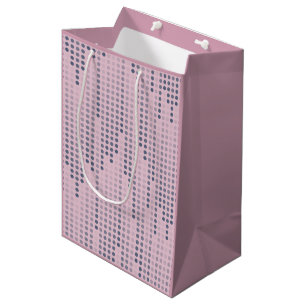 Pink Blue Purple Polka Dots Matrix patterned Medium Gift Bag