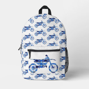 Pink Blue Purple Watercolor paint Fusion splash ar Printed Backpack
