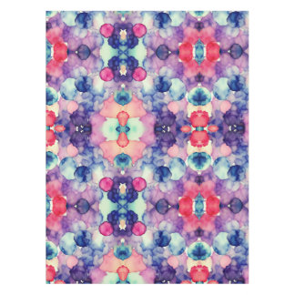 Pink Blue Purple Watercolor paint Fusion Tablecloth