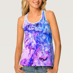 Pink Blue Purple White Modern Abstract Template Tank Top