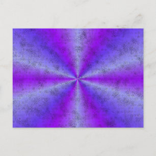 Pink Blue Rainbow in Elephant Skin Leather Optik Postcard