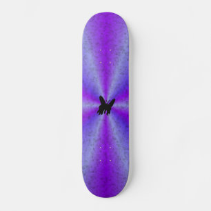 Pink Blue Rainbow in Elephant Skin Leather Optik Skateboard