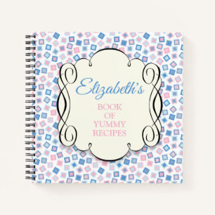 Pink & Blue Recipe Notebook