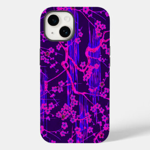 PINK BLUE SAKURA FLOWERS Japanese Floral Pattern Case-Mate iPhone 14 Case