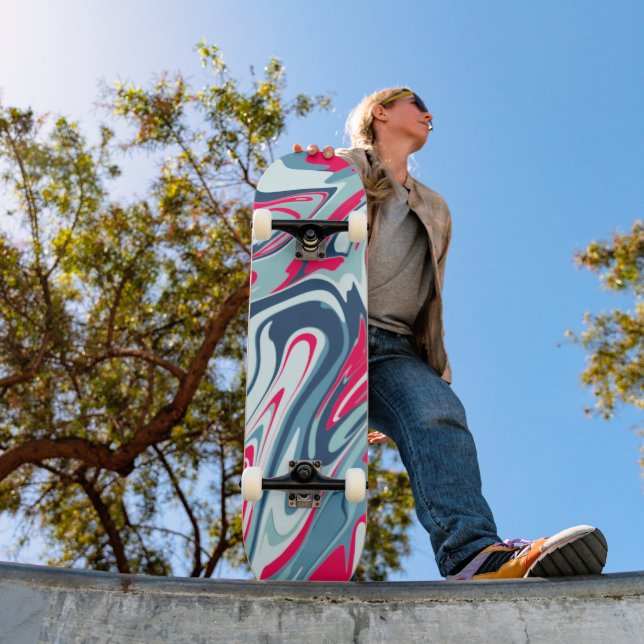 Pink blue Skateboard (Outdoor 1)