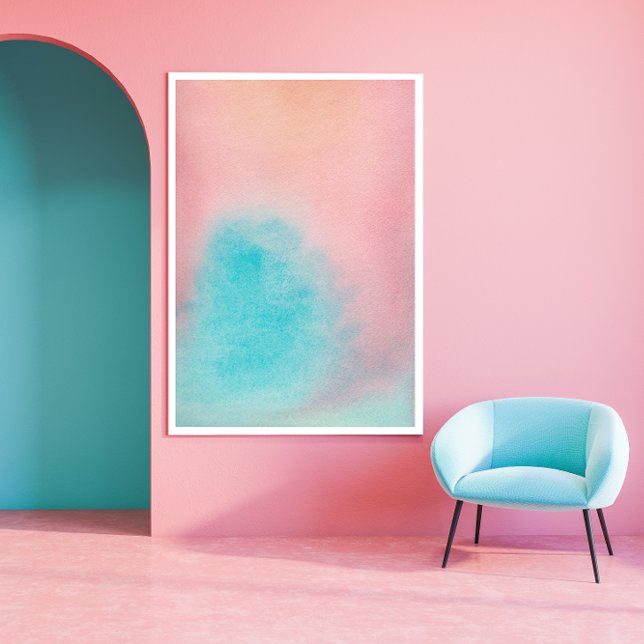 Pink Blue Sky Abstract Watercolour Print (Creator Uploaded)