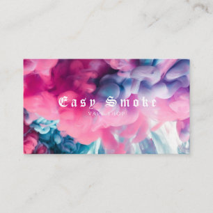 Pink Blue Smoke Vape Shop Business Card