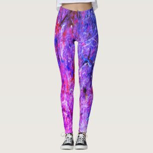 pink blue spray paint look print cool Leggings