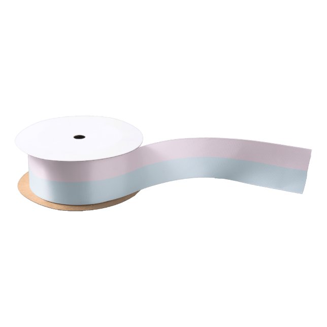Pink & Blue Striped Satin Ribbon (Spool)