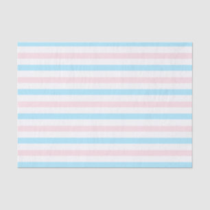 Pink Blue Stripes Gender Reveal Tissue Paper