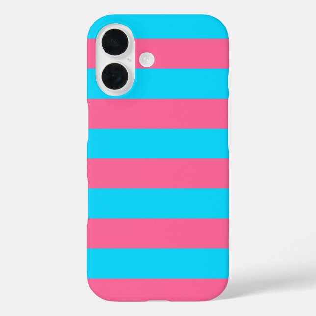 Pink Blue Stripes Pattern  Case-Mate iPhone Case (Back)