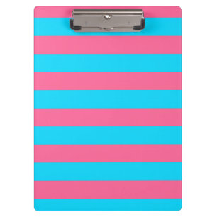Pink Blue Stripes Pattern  Clipboard