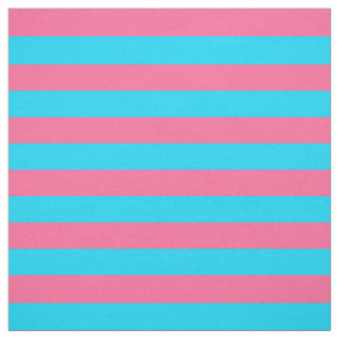 Pink Blue Stripes Pattern Fabric