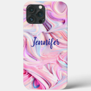 Pink Blue Swirls Custom Case-Mate iPhone Case