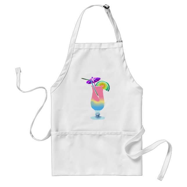 Pink & Blue Tropical Drink Standard Apron (Front)