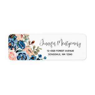 Pink & Blue Watercolor Flowers