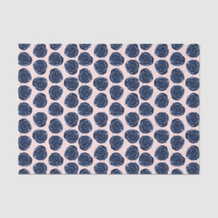 Pink Blue Watercolor Rose Vines Cottage Wedding Tissue Paper