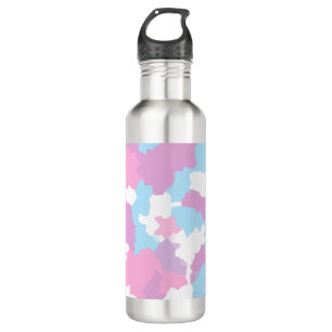 Pink Blue White Camo Abstract 710 Ml Water Bottle