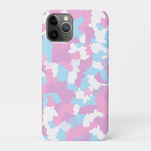 Pink Blue White Camo Abstract iPhone 11 Pro Case