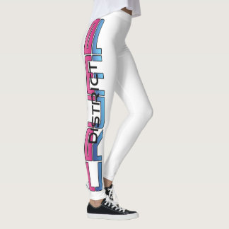 PINK/BLUE - WHITE LEGGINGS